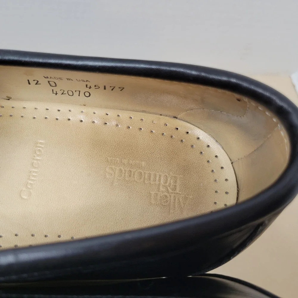 Allen Edmonds Cameron Black Leather Penny Loafers Mens 12 D 42070 Made in USA